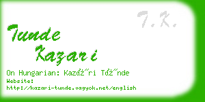 tunde kazari business card
